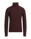 Alpha Studio Turtlenecks In Brown