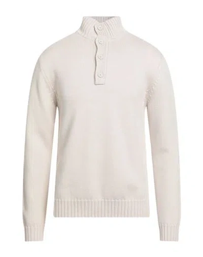 Alpha Studio Man Turtleneck Cream Size 42 Merino Wool