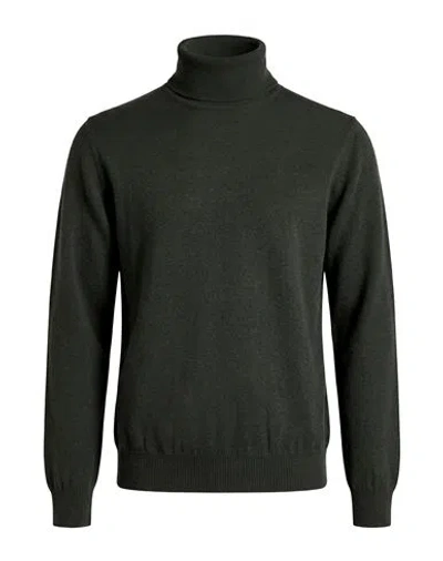 Alpha Studio Man Turtleneck Dark Green Size 42 Cashmere
