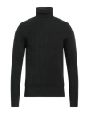 Alpha Studio Man Turtleneck Dark Green Size 42 Merino Wool In Green