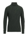 Alpha Studio Man Turtleneck Dark Green Size 42 Wool, Alpaca Wool, Polyamide