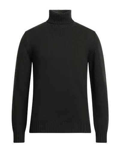 Alpha Studio Man Turtleneck Dark Green Size 44 Merino Wool