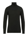 Alpha Studio Man Turtleneck Dark Green Size 44 Merino Wool