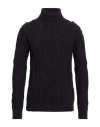 Alpha Studio Man Turtleneck Dark Purple Size 46 Wool, Alpaca Wool, Polyamide