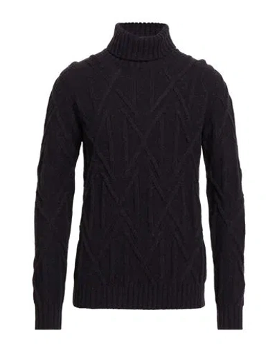 Alpha Studio Man Turtleneck Dark Purple Size 46 Wool, Alpaca Wool, Polyamide