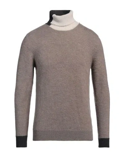 Alpha Studio Man Turtleneck Dove Grey Size 48 Merino Wool
