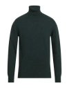 Alpha Studio Man Turtleneck Emerald Green Size 42 Wool