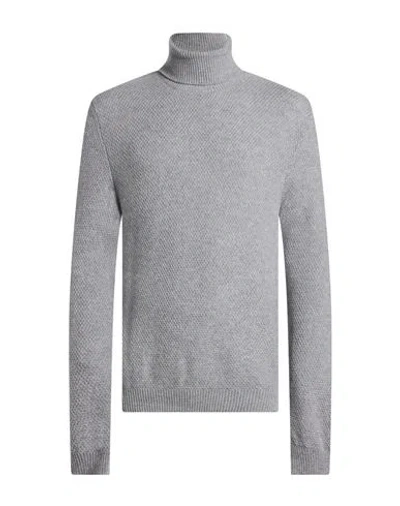 Alpha Studio Man Turtleneck Grey Size 40 Cashmere In Gray