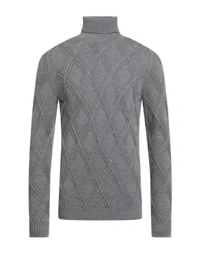 Alpha Studio Man Turtleneck Grey Size 42 Merino Wool