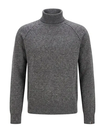 Alpha Studio Man Turtleneck Grey Size 42 Virgin Wool, Polyamide In Gray