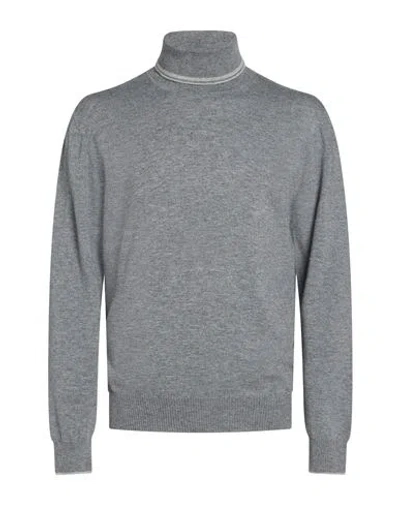 Alpha Studio Man Turtleneck Grey Size 42 Wool In Gray