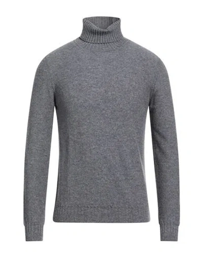 Alpha Studio Man Turtleneck Grey Size 42 Wool In Gray
