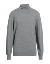 Alpha Studio Man Turtleneck Grey Size 46 Merino Wool In Grey