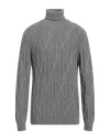 Alpha Studio Man Turtleneck Grey Size 44 Merino Wool