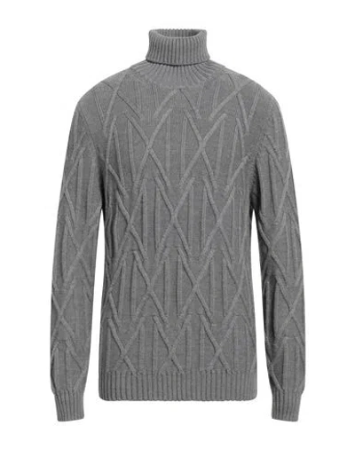 Alpha Studio Man Turtleneck Grey Size 44 Merino Wool