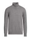Alpha Studio Man Turtleneck Grey Size 44 Merino Wool In Gray