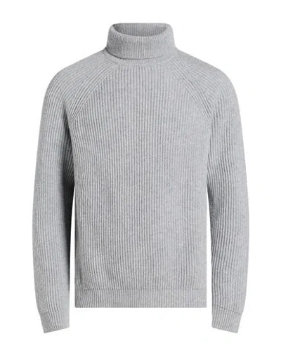 Alpha Studio Man Turtleneck Grey Size 44 Wool, Cashmere In Gray
