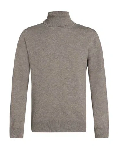 Alpha Studio Man Turtleneck Grey Size 46 Geelong Wool In Gray