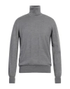 Alpha Studio Man Turtleneck Grey Size 46 Merino Wool In Grey