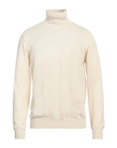 Alpha Studio Man Turtleneck Ivory Size 40 Cashmere In White