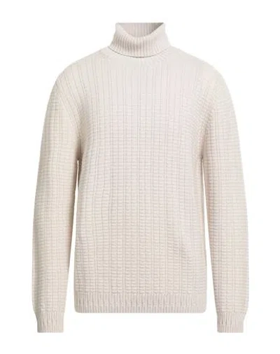 Alpha Studio Man Turtleneck Ivory Size 42 Wool