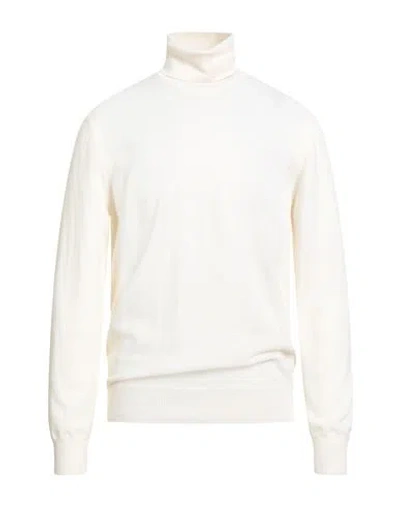 Alpha Studio Man Turtleneck Ivory Size 44 Wool