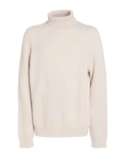 Alpha Studio Man Turtleneck Ivory Size 44 Wool, Cashmere In Neutral