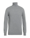 Alpha Studio Man Turtleneck Lead Size 46 Geelong Wool In Grey