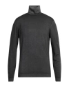 Alpha Studio Man Turtleneck Lead Size 46 Merino Wool In Grey