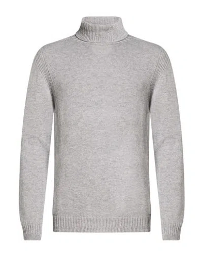 Alpha Studio Man Turtleneck Light Grey Size 40 Recycled Wool, Ecovero Viscose, Recycled Polyacrylic, In Gray