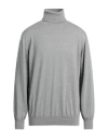 Alpha Studio Man Turtleneck Light Grey Size 46 Merino Wool