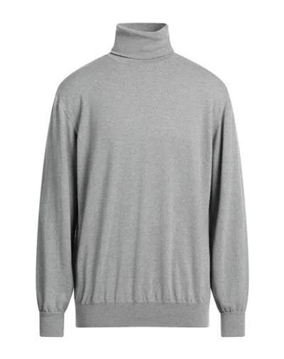 Alpha Studio Man Turtleneck Light Grey Size 46 Merino Wool