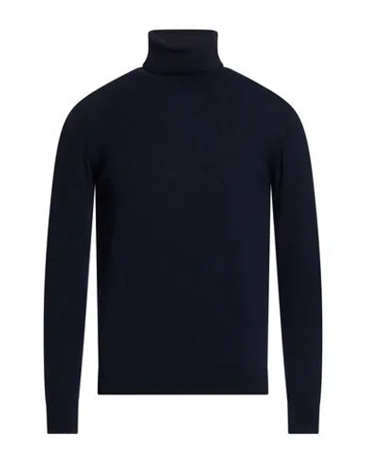 Alpha Studio Man Turtleneck Midnight Blue Size 40 Wool, Cashmere