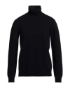 Alpha Studio Man Turtleneck Midnight Blue Size 42 Cashmere In Blue