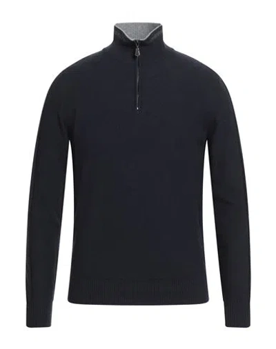 Alpha Studio Man Turtleneck Midnight Blue Size 42 Wool