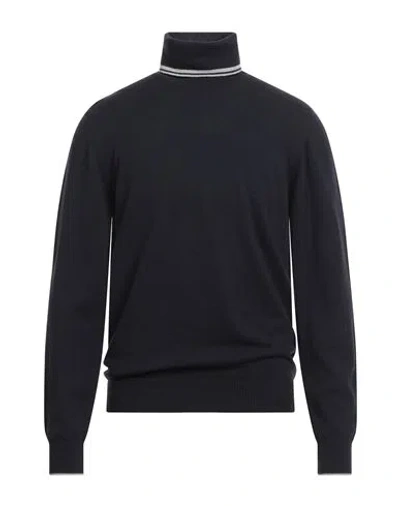 Alpha Studio Man Turtleneck Midnight Blue Size 44 Wool