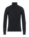 Alpha Studio Man Turtleneck Midnight Blue Size 48 Merino Wool