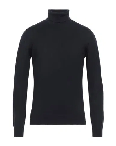 Alpha Studio Man Turtleneck Midnight Blue Size 48 Merino Wool