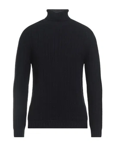 Alpha Studio Man Turtleneck Midnight Blue Size 46 Wool
