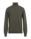 Alpha Studio Man Turtleneck Military Green Size 44 Wool