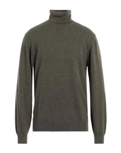 Alpha Studio Man Turtleneck Military Green Size 44 Wool