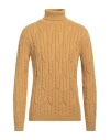 Alpha Studio Man Turtleneck Mustard Size 36 Cashmere In Yellow