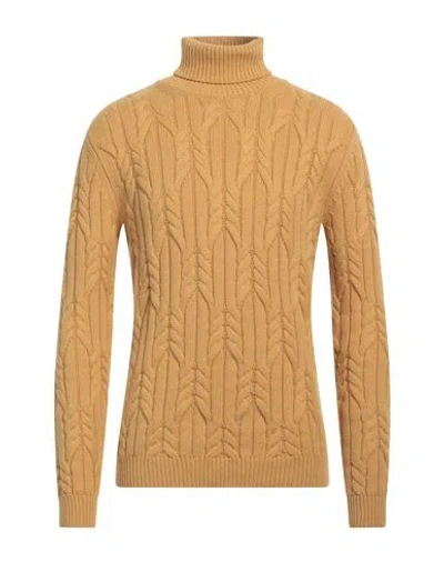 Alpha Studio Man Turtleneck Mustard Size 36 Cashmere In Yellow