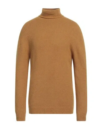 Alpha Studio Man Turtleneck Mustard Size 42 Alpaca Wool, Polyamide, Cotton, Modal, Elastane In Yellow