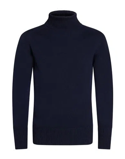 Alpha Studio Man Turtleneck Navy Size 36 Cashmere In Black