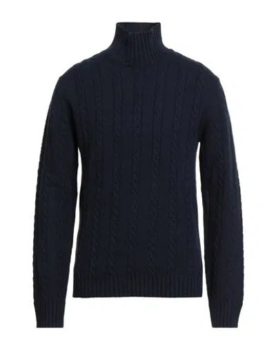 Alpha Studio Man Turtleneck Navy Size 42 Recycled Wool, Viscose, Polyamide, Recycled Cashmere