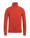 Alpha Studio Man Turtleneck Orange Size 46 Geelong Wool