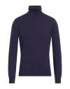 Alpha Studio Man Turtleneck Purple Size 44 Geelong Wool