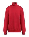 Alpha Studio Man Turtleneck Red Size 48 Merino Wool