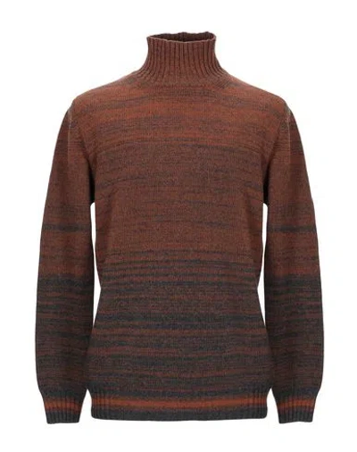 Alpha Studio Man Turtleneck Rust Size 38 Wool, Polyamide
